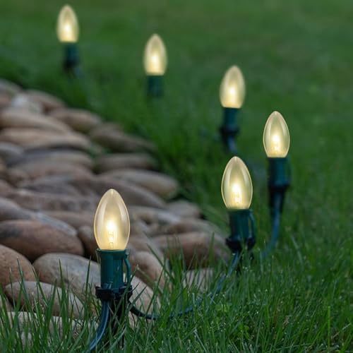 Christmas Pathway Lights Outdoor, 38Ft Outdoor Xmas Decorations String Lights