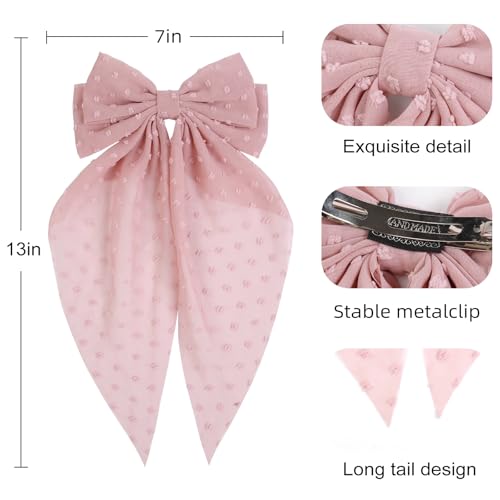 Moños grandes para cabello mujer, set 8 piezas miniatura 3