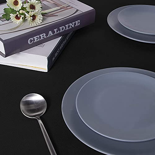 6-Pack Plastic Tablecloth Disposable Rectangle Table Covers 54 Inch. X 72 Inch. Rectangle Table Cover Decorative Fabric Table Cover For Dining Table, Buffet Parties And Camping (Black) #TOP2