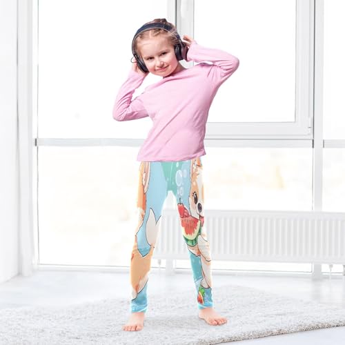 Toddler Girls Leggings Printed Yoga Pants Leggings Cute Corgi Mermaid for Kids4