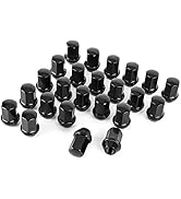 YIZBAP 24PCS M14x1.5 1.77 Inch Black Lug Nuts, OEM Factory Style Large Acorn Seat Lug Nuts 7/8" (...