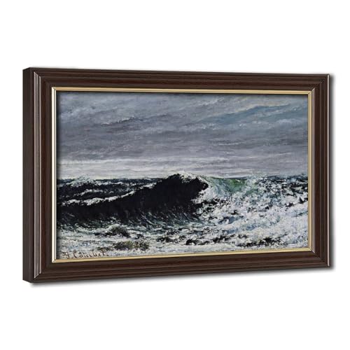 The Wave de Gustave Courbet affiche mer cadre à suspendre déco salon