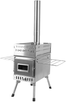 Xiraivke Stainless Steel Foldable Portable Wood Stove - Fits Sauna, Picnic, Camping, Tent, Home Use
