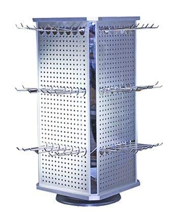 4 Sided Storefront Countertop Spinner Rack Display for Jewelry by McWay (4 Sided Pegboard for Countertop)