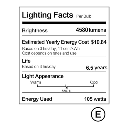 Image of EMART Full Spectrum Light Bulb, 105W Spiral CFL 5500k Daylight for Softbox Lighting Kit, Replacement Lamp for Photography Photo Video Studio, Household Use, Portrait Shooting -4PACK
