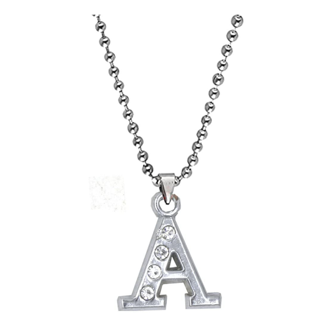 AFH Initial Charms Alphabet A Letter Diamond Pendant Necklace with Stainless Steel silver Chain for For Men And Women (B0B6QCWB9J) Amazon Price History, Amazon Price Tracker