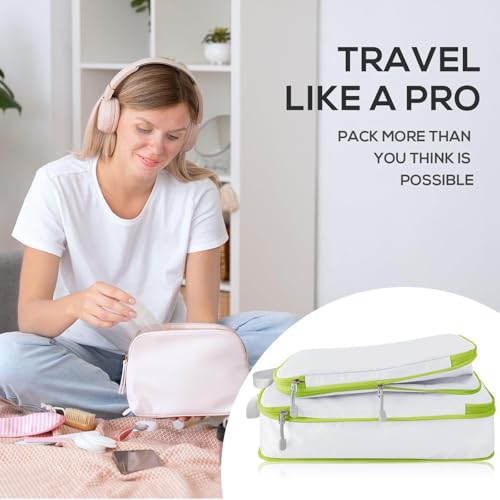 Compression Packing Cubes for Travel, Packing Cubes for Travel Compression, Compressible Packing Cubes for Carry On and Suitcases - Image 7