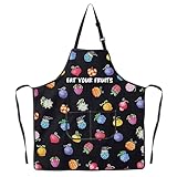 JNIAP Devil Fruits Kitchen Apron Anime Devil Fruit Gift Gomu Gomu Anime Fruit Gifts Devil Fruits Merch (EAT YOUR ap)
