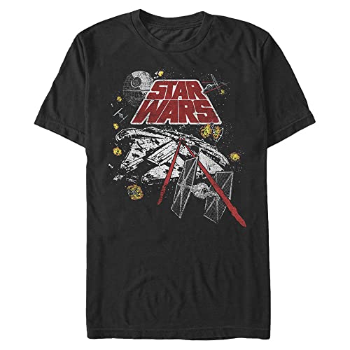 T-shirt Star Wars homme haut bataille spatiale coton geek fan de science-fiction