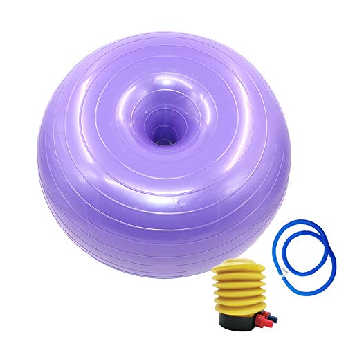 TheStriven Balance Gymnastikball Donut Ball Mit Luftpumpe Donut Übung Schweizer Stabilitätsball Robuster Springball Für Yoga, Pilates Und Gleichgewichtstraining Im Fitnessstudio Büro 50cm X 28cm