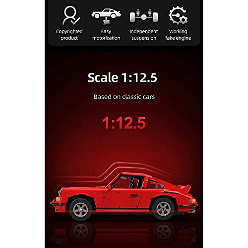 YANANCCE CADA C61045W Technik Retro Porsche 911 Sportwagen, 1429 Teile Retro Porsche 911 Rennwagen… – Bild 4
