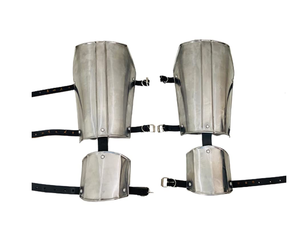 Armor Mandalorian Leg Guard 18 Gauge Steel Mandalorian Costume