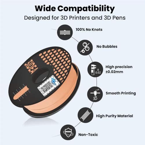 3Idea Premium PLA Skin 3D Printer Filament 1.75mm Dimensional Accuracy +/- 0.03mm Net Weight- 1 KG 2 415ANM70gHL