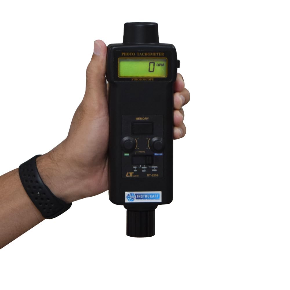 DT-2259 FOTOTACÓMETRO DIGITAL CON ESTROBOSCOPIO Fototacómetro digital combinado y estroboscopio con alta precisión: ±(0,1% + 2 dígitos) LCD de 0,4 pulgadas