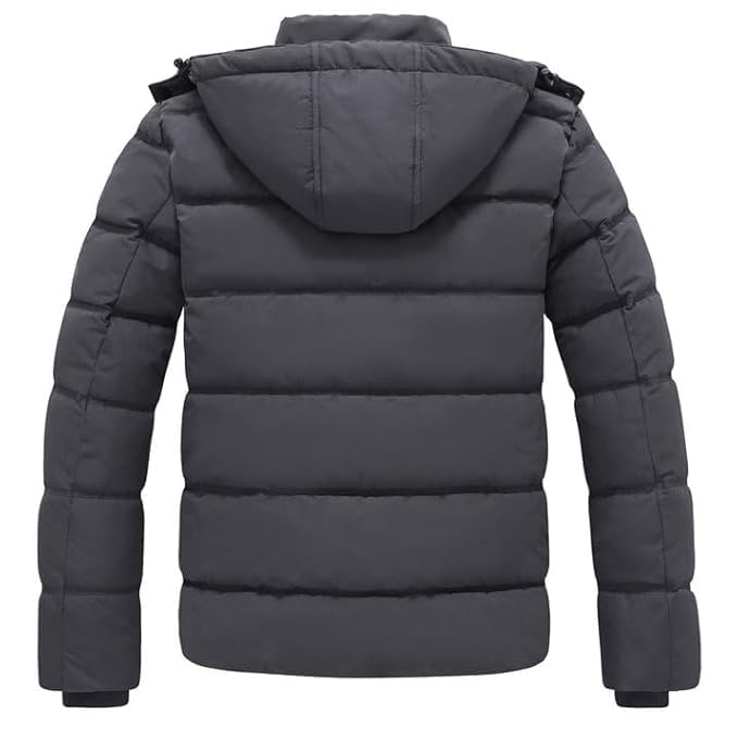 Image of Blaq Ash Men's Casual Puffer Jacket, Hooded