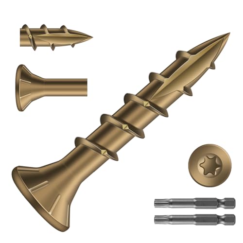 Deck screws #8 x 1 in (1410 pcs) with epoxy coating