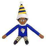 FOCO Ebony NFL Bench Buddy Shelf Elf - Limited Edition NFL Team Christmas Elf - Plush Toy Travel...