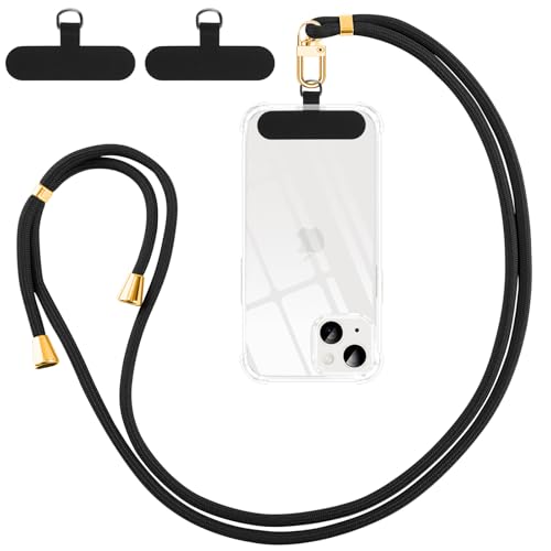 Olgary Cordon Telephone Portable,Tour de Cou Téléphone Universelle avec Amovible Collier Lanière Corde en Bandoulière Compatibles avec Plupart des...