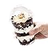 GOLDEN APPLE, 12oz 30sets. Clear Plastic Cups with Dome lids No Hole, Parfait Cups, Dessert Cups.