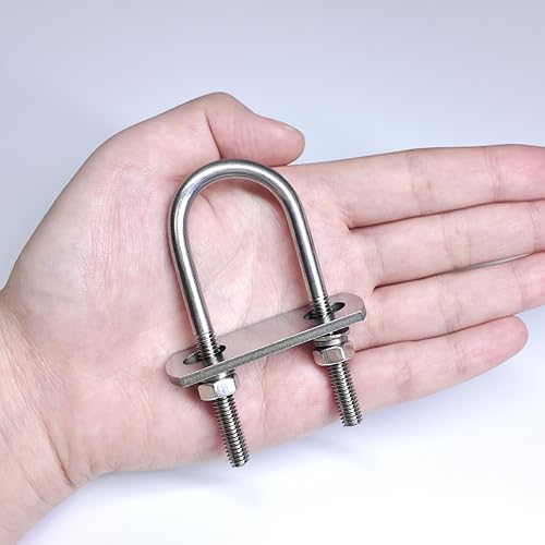 Image of 8 Sets M6 U-Bolts,u-Bolts 1 inch (25mm) Wide,U-Bolts with Nuts