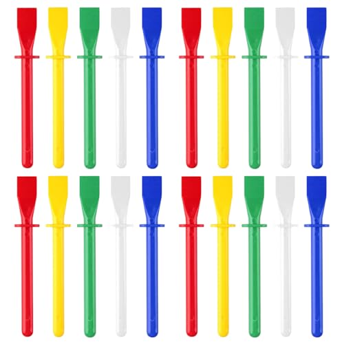 SYEYCW 20 Pièces Spatules à Colle, Réutilisables Colorés Outils Application, 11.5cm Ergonomiques Applicateurs de Colle en Plastique, Manuels Accessoire, pour Artisanat Cuir Peinture