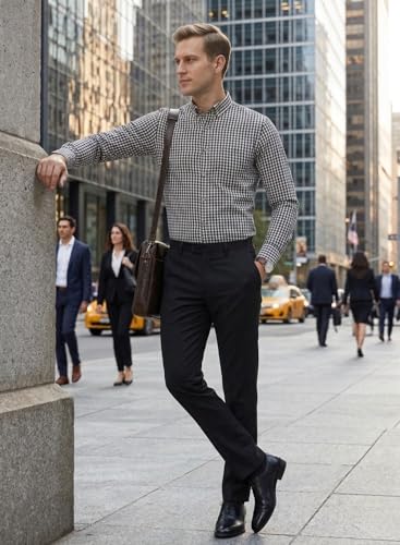Image of Glowic Men's Checkered Casual Shirt | Full Sleeve Button-Down Shirt | Comfortable Breathable Fabric | Perfect for Casual Office and Outing Wear