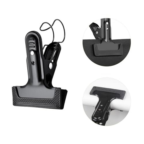 Image of 2 Pack 4-1 /4 inch Heavy Duty Spring Clamps Clips, Black Metal Rubber Hinge Clip File Clamps for Photography Background Stands, Home Improvement Projects (2.17 inch Opening, with Hooks)