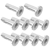 BETOOKY 10pezzi Inserti per Ruote Girevoli in Ferro Denti Testa, Manicotti per Gambe di Sedia e Mobili in Legno, Montaggio Sicuro e Versatile