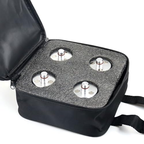 Image of 4pcs New Jack Pucks, Aluminum Floor Jack Lifting Jack Pad Lift Point Adapter w /Storage Case Compatible With Rivian R1T /R1S, Pack of 4