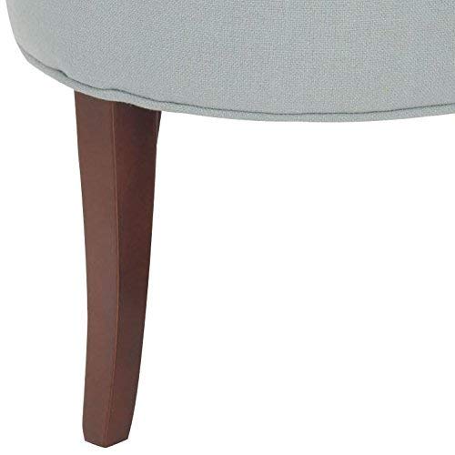 Safavieh Home Collection Georgia Silver Blue And Cherry Mahogany Petite Vanity Stool #TOP4
