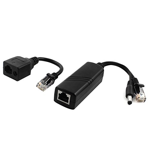 Inyector y divisor PoE DC 12V Ruilogod para cámara CCTV, par miniatura 1
