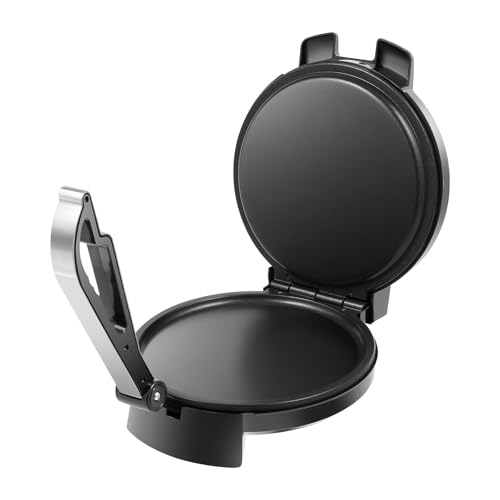 Máquina eléctrica de panqueques de 1200 W, máquina de hornear antiadherente de doble cara, máquina Roti Maker plana para hacer tortillas Naan, máquina de prensa Fulka Roti para hacer varios panqueques