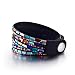 Yoshine® Fashion Leather Rhinestone Multilayer Bracelet Bangle,novelty Wrap Bracelets, Punk Folk Style Retro Bracelets,wide Leather Casual Adjustable Bracelet