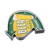 iplusmile Panneau Lumineux Murale Style Rétro Américain pour Bar Bière Enseigne Créative sans Fil Fonction Publicitaire Éclairage Vintage Pratique pour Boutique Pub