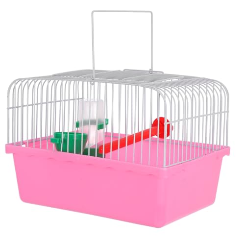 Image of BESPORTBLE Portable Bird Carrier Travel Cage with Perch Food Box Water Dispenser Lightweight Small Bird Cage for Parrots and Lovebirds 9.29X6.57X6.29In