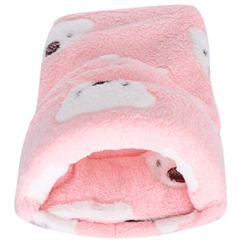 Camas de invierno hámster casa cálida rosa para mascotas pequeñas 3