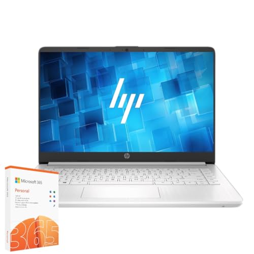 HP 2024 Flagship 14″ Laptop with Free AI-Powered Microsoft 365 | 16GB RAM | 512GB External Drive & 64GB EMMC & 1TB Cloud Storage | Intel 4-Core Processor | 14″ HD Display | Windows 11
