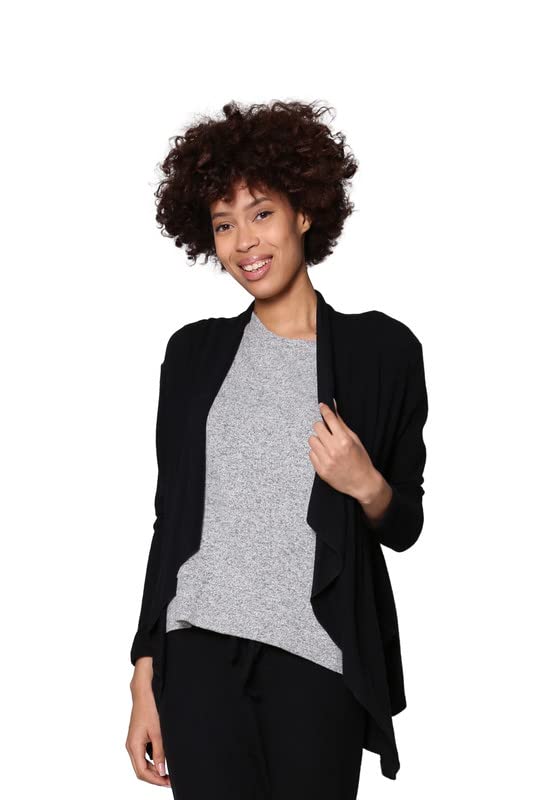 Image of LA CERA Women's Open Front Casual Long Sleeve Knit Classic Sweaters Comfortable Brushed Cascase Cardigan