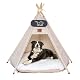 Hundezelt Mooipet Tipi Zelt für Haustiere mit Kissen, 50x50x60 cm