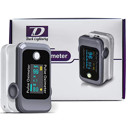 Dark Lightning Fingertip Pulse Oximeter Blood Measure Oxygen Saturation