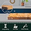 EZ FURNITURE Extra Large (XL) Teak Edge Grain Cutting Board, Reversible, Knife-Friendly Charcuterie Butcher Block, Juice Groove & Handles, Non-Toxic, Gift Box Included (Herringbone, 24 x 18 x 1.5)