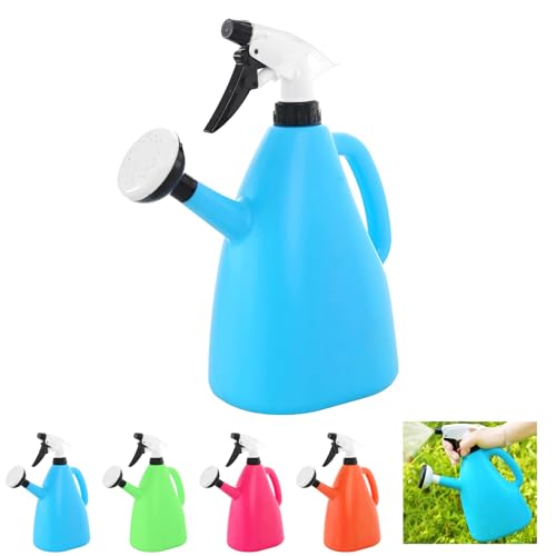 Dual-purpose Sprinkler Watering Can handheld portable Small Balcony Potted Watering Plant Garden Pot Tool Pressure Spray Small Watering can for Indoor Plants& Yard Lawn (Blue)