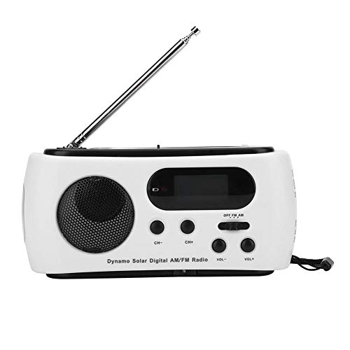 Haut-Parleur intégré à énergie Solaire LED Radio AM/FM, Lampe de Poche, Chargeur de téléphone USB pour Le Camping pour Les Voyages d'escalade en Plein air