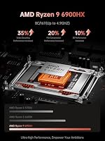 ACEMAGIC Gaming Laptop – 16 Zoll Laptop mit AMD Ryzen 9 6900HX-Prozessor – Ansicht 2