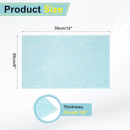 Image of MECCANIXITY 1 Pcs Glitter Pearl Acrylic Sheet,12 inch x 8 inch x 1 /8 inch Pearlescent Cast Pmma Plastic Sheets Extruded Translucent Blanks for DIY Art Crafting Laser Cutting & Engraving,Light Blue