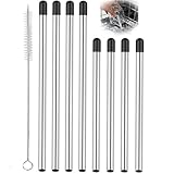 8 Stück Spülmaschineneinsatz Flaschen, Spülmaschineneinsatz Kompatibel mit SodaStream Flaschen Edelstahl Flaschenhalter für Alle Gängigen Geschirrkorb, mit Silikonkappe 2 Größen 24cm 18cm