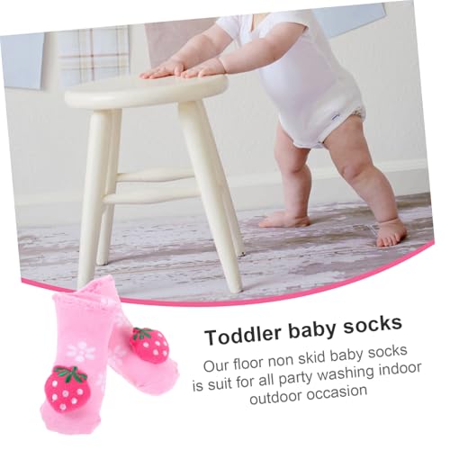 Warm Cotton Socks Non Slip Floor Grip Skid Soft Autumn Winter Socks for Boys Months for Indoor Outdoor Use 5