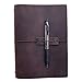 Refillable Leather Travelers Notebook -A5 Travel Journal with Lined Insert, 8.5 x 5.5 Inches, Dark Brown