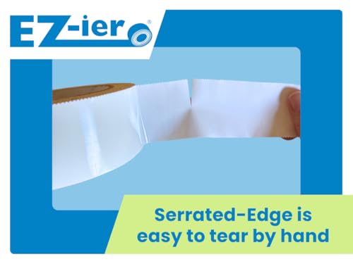 Image of EZ-ier Stucco Polyethylene Tape, Serrated-Edge (White, 3 inch x 60 yds)