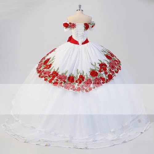 Floral Applique Quinceanera Dresses Mexican Style Off The Shoulder Ball Gown Sweet 15 Dress Prom 20252
